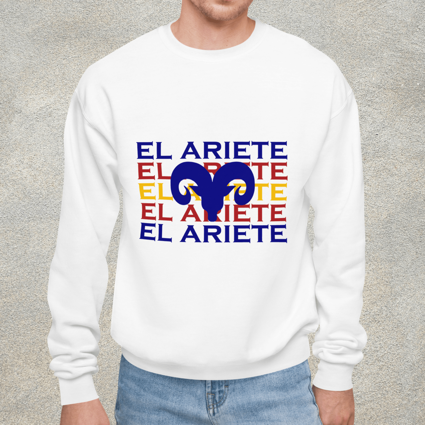 Sudadera algodón orgánico blanca"Brand"