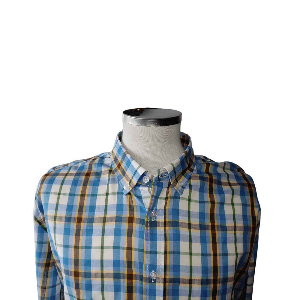 Camisa de hombre cuadros azul